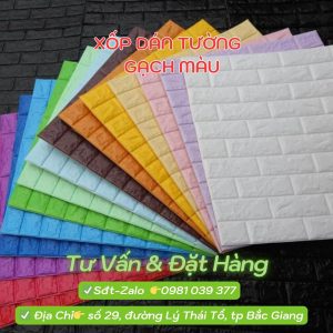 xop dan tuong gach mau